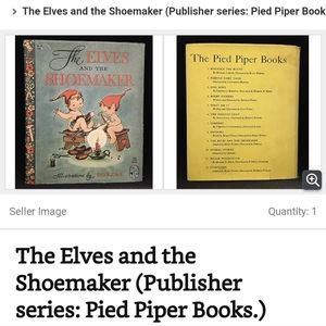 The elves and the Shoemaker 1946 children's book